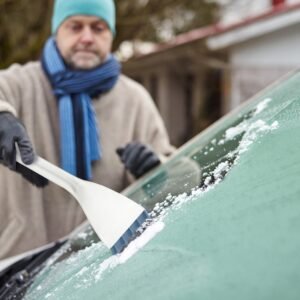 2 In 1 Ice Scraper Extendable Car Snow Brush Telescopic Snow Removal Tool Automobile Snow Shovel Frost Removal with 360? Pivoting Brush Head Sponge Gr - Image 14