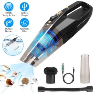 Handheld Cordless Car Vacuum Cleaner 120W 8000PA DC 12V Car Auto Home Duster Wet Dry Powerful Suction with Accessory Kit - Image 3