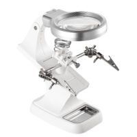 LED Light Helping Hands Magnifying Glass 3X/4.5X w/ 360?Adjust Third Hand Soldering Vise