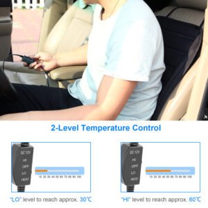 Heated Car Seat Cushion 12V Auto Seat Cover Warmer with Adjustable Temperature Controller for Cars Trucks Vans SUV - Image 2