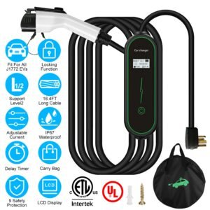Level2 EV Charger Portable Electric Vehicle Charging Station with NEMA 6-20P Plug?Carry Bag Fit For All J1772 EV and Hybrid Vehicles for Home and Outd - Image 4