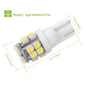 10Pcs 12V T10 LED Light Bulb Wedge Base Interior Dome Map LED Lights License Plate Trunk Side Positioning Lights 6000K White - Image 8