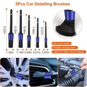 26Pcs Car Detailing Brush Kit Exterior Interior Car Cleaning Set Drill Brush Set Car Buffing Sponge Pads Kit for Cleaning Automobile Interior Exterior - Image 8