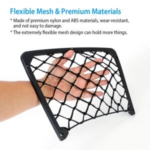 3Pcs Mesh Pockets Seat Side Back Wallet Phone Storage Net Bag Framed Stretch Car Bus Organizer Holder For Auto RV SUV Boat - Image 8