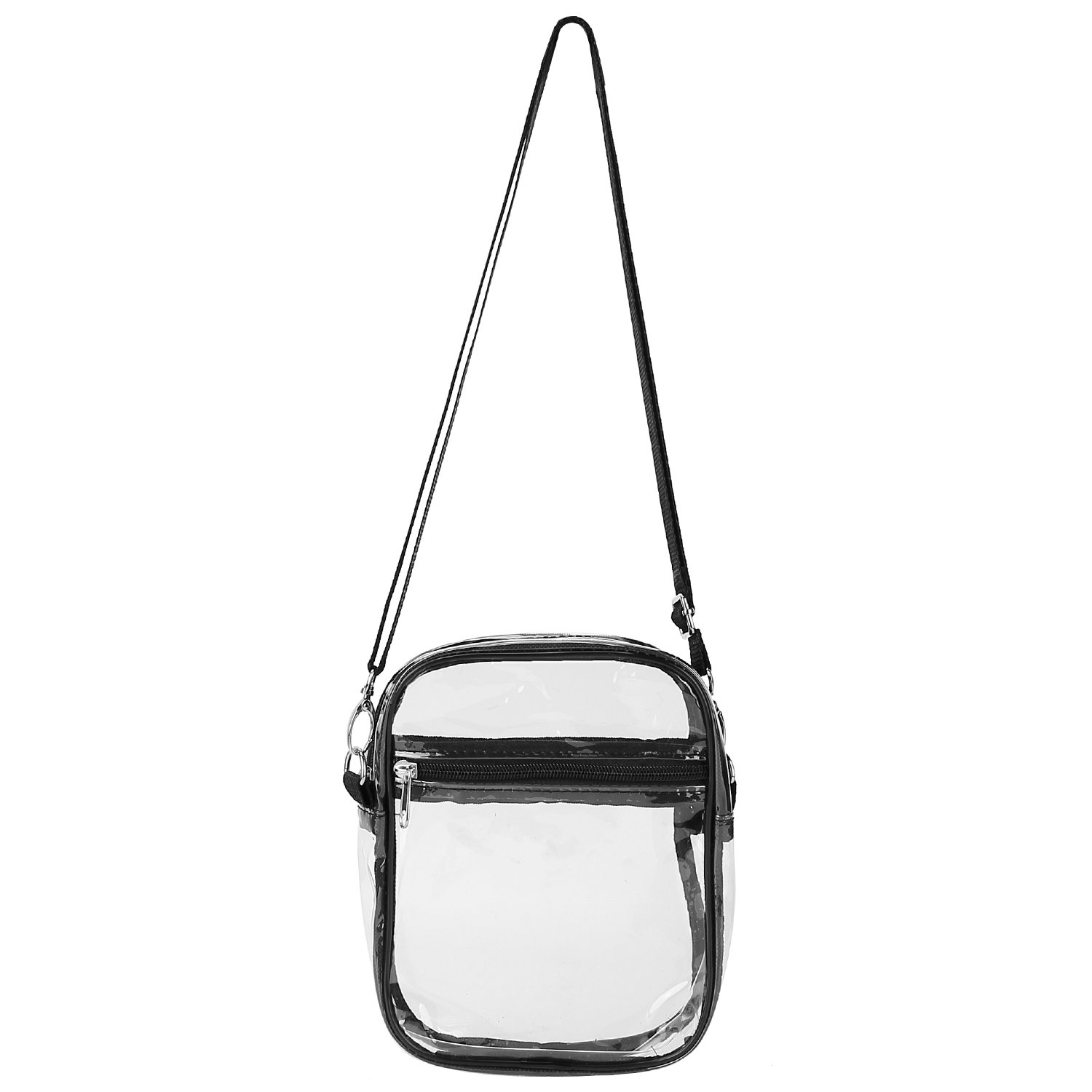Clear Crossbody Bag Stadium Approved Clear Purse Transparent Small Shoulder Bag See Through Zip Pouch Tote Bag Handbag 44OZ w/ Adjustable Strap - Image 13
