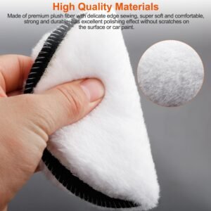 5Pcs 6" Buffing Polishing Pads Car Plush Buffing Waxing Wheels Mop Set with M14 Drill Screw for Car Polisher Drill Adapter - Image 8