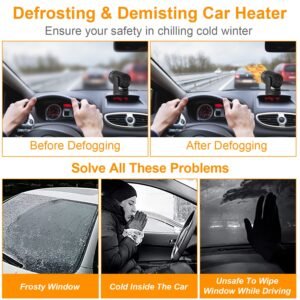12V 120W Portable Car Heater 2 In 1 Heating Cooling Fan Rotatable Demister Defroster with 4.92ft Cord - Image 12
