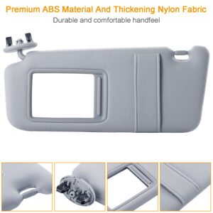Auto Sun Visor Left Driver Side Car Sun Visor Fits 2007-2011 Toyota Camry without Sunroof Vanity Light - Image 2