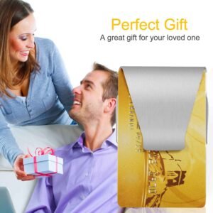Slim Clip Double Sided Money Clip Credit Card Holder Wallet Stainless Steel - Image 9