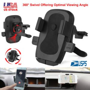 Car Phone Mount Universal 360? Rotation Phone Holder Air Vent Car Phone Mount Stand for iPhone XS/XS Max/XS/X Galaxy S10/S9+/S8 Google Huawei - Image 3