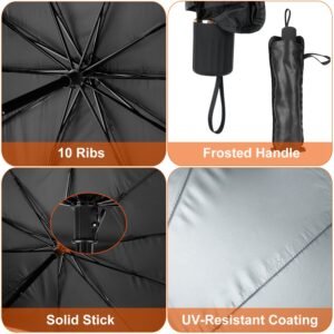 Car Sunshade Umbrella Foldable Sun Visor Protector Car Windshield Reflector Umbrella - Image 8