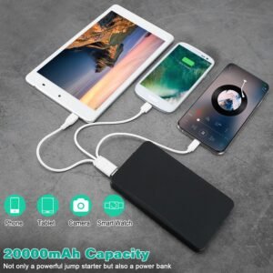12V Car Jumper Starter 400A Peak 20000mAh Battery Charger Power Bank Portable Power Booster Battery w/ 3 Flashlight Modes - Image 9