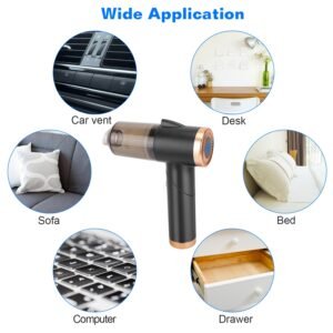3 In 1 Cordless Handheld Vacuum Cleaner with Searchlight 120W 9000PA Portable Foldable Rechargeable Vacuum Car Home Duster with Brush Nozzle Long Nozz - Image 9