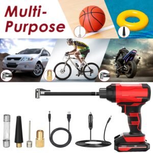 150PSI Cordless Car Tire Pump Rechargeable Tire Inflator 12V Portable Electric Air Compressor with LED Light for Car Bike Motorcycle Ball - Image 8