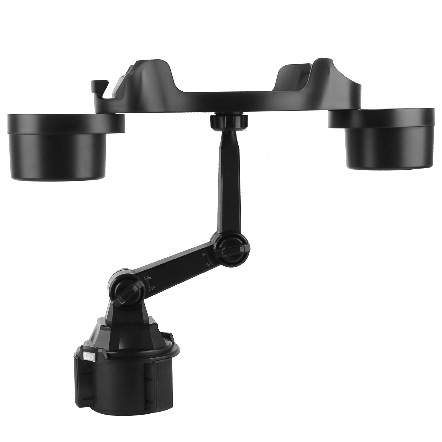 Car Cup Holder Expander 360? Rotating Car Tray Bottle Holder Adapter Multifunctional Water Cup Mount Stand with Phone Slot