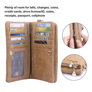Luxury Women?s Leather Clutch Wallet Card Holder Phone Case Purse - Image 8