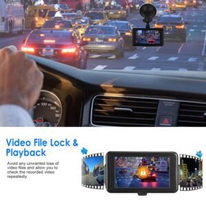 1080P Car DVR 3in Camera Dash Cam Camcorder Camera Recorder with 100? Angle Loop Recording Motion Detection - Image 6