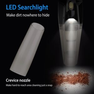 Handheld Cordless Car Vacuum Cleaner 120W 8000PA DC 12V Car Auto Home Duster Wet Dry Powerful Suction with Accessory Kit - Image 9