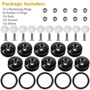 5Set Car Quick Release Bumper Fasteners Front Rear Bumper Holders Trunk Fender Hatch Lids Kit - Image 13