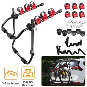 Car Bicycle Stand Rack 132LBS Load Hitch 3-Bike Auto Rear Carrier Mount Fit For Sedans Hatchback Car SUV - Image 4