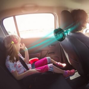 Car Cooling Fan Portable Rotatable USB Vehicle Fan Backseat Clip Fan Dashboard Window Suction Fan for SUV RV Pickup with 3 Speeds - Image 14