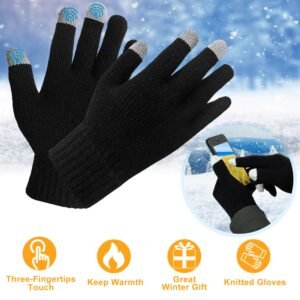 Unisex Touch Screen Gloves Full Finger Winter Warm Knitted Gloves For Warmth Running Cycling Camping Hiking - Image 13
