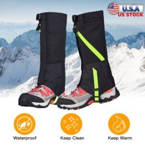 Leg Gaiters Waterproof Snow Boot Gaiters Snow Legging Shoe Gaiters Leg Cover for Walking Hunting Mountain Climbing Snowshoeing - Image 5