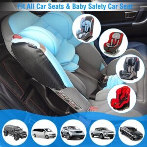 2 Packs Car Seat Protector Cushion Mat Pad with Thick Padding Protector for Child Baby Car Seat Mesh Pockets Non-slip - Image 6
