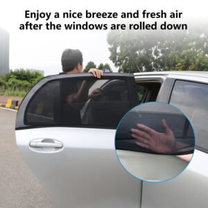 2PCS Universal Car Rear Window Mesh Sunshade - Image 8