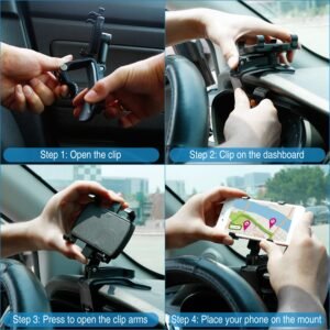 Car Dashboard Phone Bracket Stand Car Phone Holder Non-slip 360?Rotation Dashboard Phone Clamp Suitable For 3-7in Cell Phone - Image 12