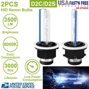 2PCS D2C/D2S HID Xenon Light Bulbs 35W 8000K 3500LM Headlight Replacement Bulbs - Image 10