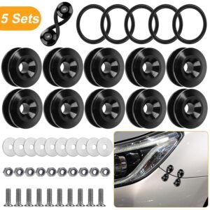 5Set Car Quick Release Bumper Fasteners Front Rear Bumper Holders Trunk Fender Hatch Lids Kit - Image 4