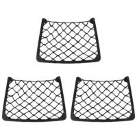 3Pcs Mesh Pockets Seat Side Back Wallet Phone Storage Net Bag Framed Stretch Car Bus Organizer Holder For Auto RV SUV Boat