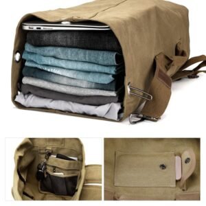Canvas Backpack Outdoors 25L Travel Laptop Bag Camping Hiking Tactical Military Sport Bags - Image 11