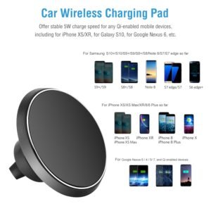 Qi Wireless Car Charger Magnetic Car Phone Charger 5W Charging Pad Air Vent Phone Mount Holder for iPhone XS MAX XR Galaxy S10 S9 Tablet GPS Device - Image 7