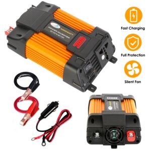 500W Continuous Power Inverter DC 12V To AC 110V Car 4000w Peak Power Inverter w/ Dual 5V 2.1A USB Ports For RV Caravan Truck Laptop - Image 5