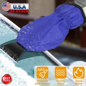 Ice Scraper Glove Car Windshield Snow Scraper Remover Glove Lined of Fleece Winter Ice Scraper Mitt Keep Warm - Image 4