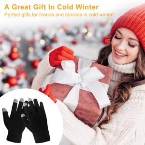 Unisex Touch Screen Gloves Full Finger Winter Warm Knitted Gloves For Warmth Running Cycling Camping Hiking - Image 8