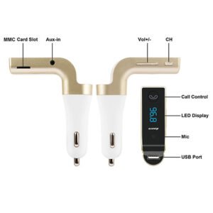 Car Wireless FM Transmitter USB Charger Hands-free Call MP3 Player TF Card Reading Aux-in LCD Display - Image 13