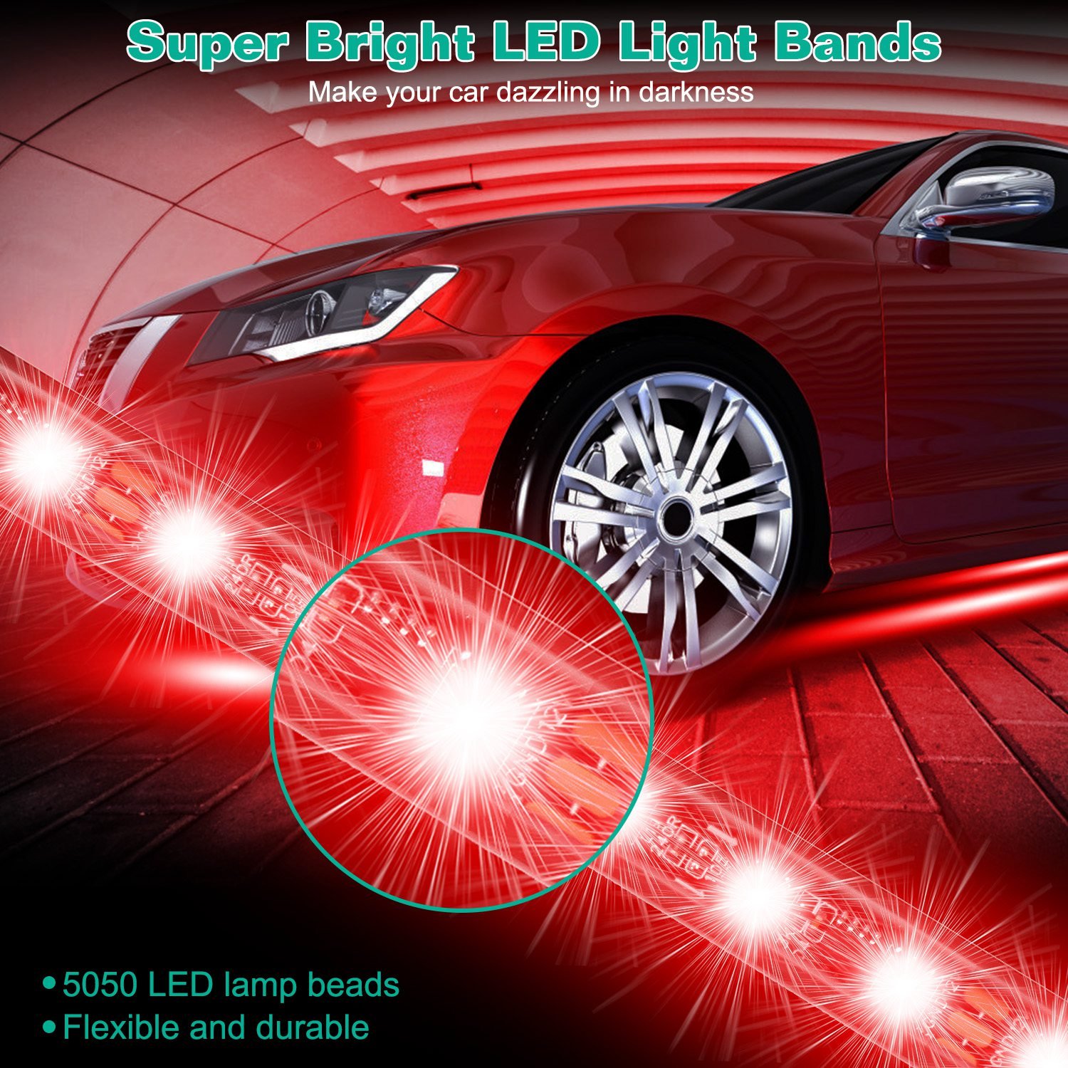Waterproof RGB Underglow LED Strip Remote App Control Car Underbody Light Music Control Exterior Underbody Lights DC 12V - Image 6