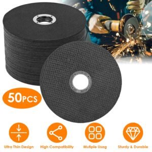 50 Pack 4.5" x 0.04" x 7/8" Cut Off Wheels Metal Stainless Steel Cutting Discs Grinding Discs for Angle Grinder Handheld Grinder Die Grinder - Image 2