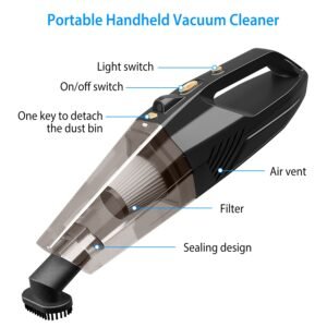 Handheld Cordless Car Vacuum Cleaner 120W 8000PA DC 12V Car Auto Home Duster Wet Dry Powerful Suction with Accessory Kit - Image 11