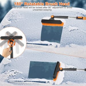 5 in 1 Detachable Snow Remover Kits Extendable Ice Scraper Snow Shovel 180? Adjustable Snow Brush Head for Car Windshield Roof - Image 13