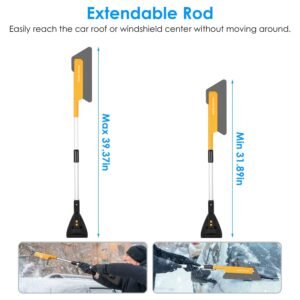 3 In 1 Car Snow Removal Shovel with Lights Car Snow Removal Tool Telescopic Windshield Ice Scraper Snow Brush Shovel - Image 13