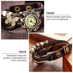 Vintage Women's Watch Bohemian Handmade Leather Watch Quartz Wrist Watch Fashion - Image 14