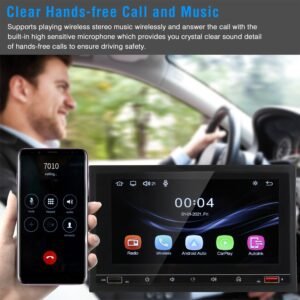 7In Universal Wireless Car MP5 Player 1080P Video Player Stereo Audio FM Radio Aux/USB Input with Rear View Camera Remote Control - Image 12