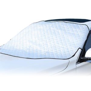 55.9x36.6x0.1in Car Windshield Snow Cover Windshield Protector against Ice Sun Fit for Small Mid SUVs with Anti-theft Flaps - Image 9