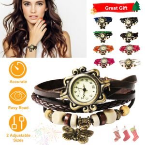 Vintage Women's Watch Bohemian Handmade Leather Watch Quartz Wrist Watch Fashion - Image 8