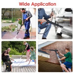 Electric High Pressure Washer 1740PSI Max 2.6GPM Powerful Car Washer Pressure Cleaner with Adjustable Spray Nozzle Soap Dispenser IPX5 Waterproof for - Image 10