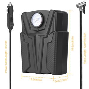 Car Tire Air Pump Portable Air Compressor Pump DC 12V Car Tire Inflator Pump For Bicycle Motorcycle w/ Pointer - Image 13